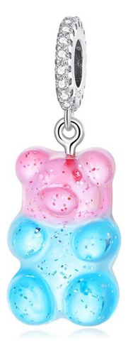 Charm Modelo Gummy Bear Con Brillos  Plata 925 + Regalos