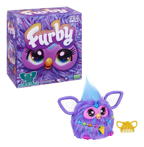 Peluche Furby Color Morado Juguete Interactivo Hasbro