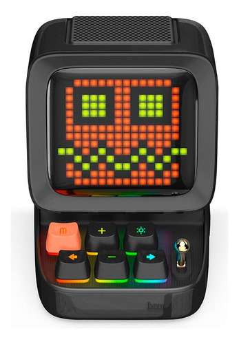 Parlante Divoom Ditoo Pro portátil con bluetooth negra
