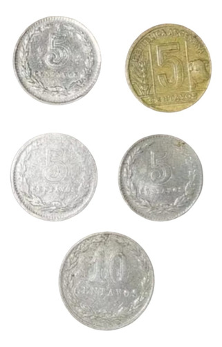 Lote De Monedas Argentinas De 5 Y 10 Centavos