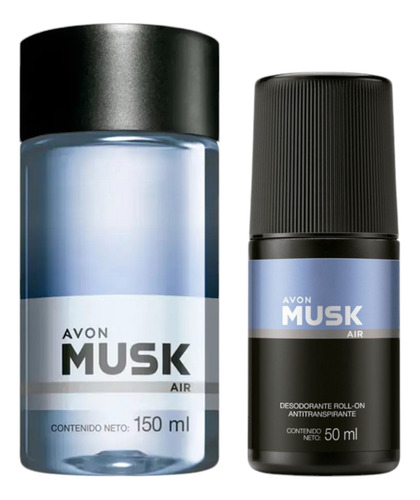 Set Musk+ Air Fragancia Y Desodorante Roll-on Para Él Avon