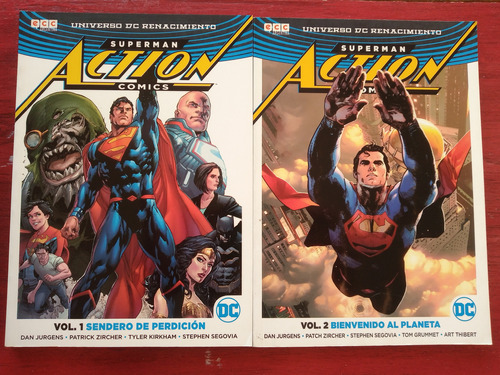 Action Comics Vol 1+2 Superman Ecc Ovni Press  - Como Nuevos