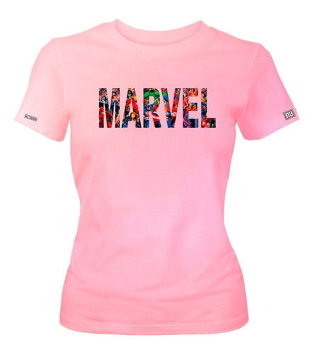 Camiseta Marvel Logo Película Dama Mujer Estampada Ikrd