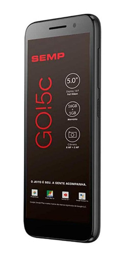 Smartphone Semp Go 5c 16gb Android 8.1 Oreo Preto