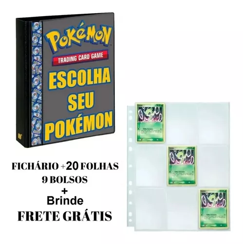 Pasta Fichário Álbum Pokémon Charizard para cards cartas + 10