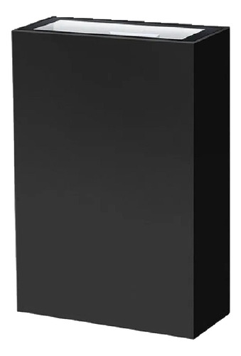 Arandela Preta Externa Interna 4w Slim 6000k  2 Fachos  Ip65