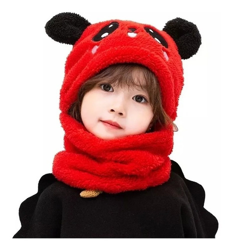 Gorro Con Cuello Para Bebé Niño/a Diseño Invierno Calentito