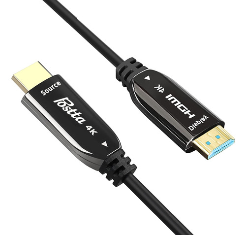 Postta Cable Hdmi De Fibra Óptica De 50 Pies Compatible Con 