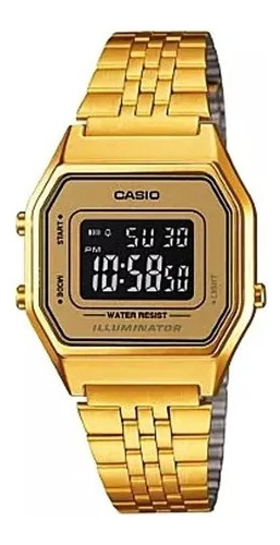 Reloj Casio Mujer Modelo La680wga-9bdf Dorado /jordy