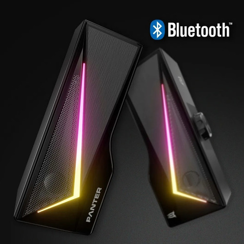 Barra Sonido Rgb Parlante Led Con Bluetooth Para Pc Notebook Panter Gb501