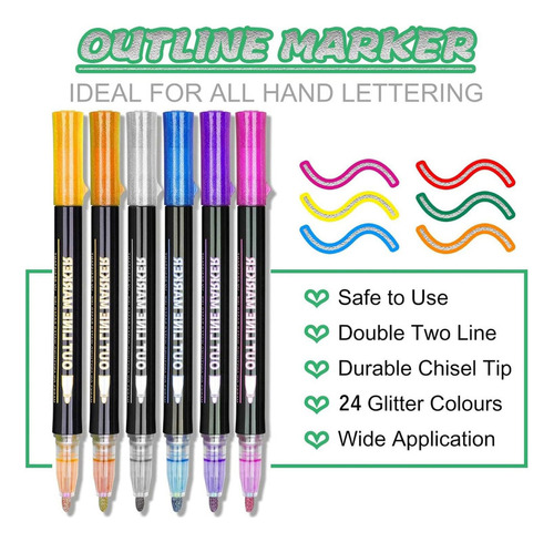 Yangmei Shimmer Markers Rotuladores De Contorno, Útiles Esc