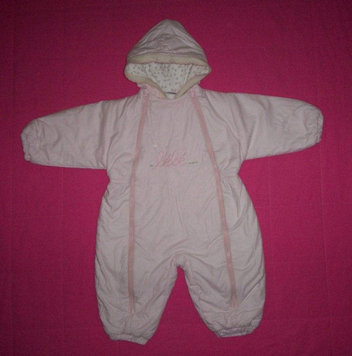 Enterito Astronauta Rosa Petit Bateau Beba 12-18 Meses