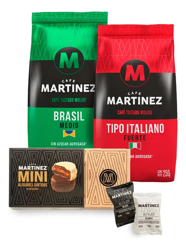 Combo Café Molido Italiano/ Brasil + Alfajores Mini Surtidos