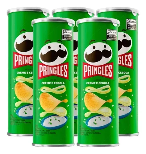 comprar Kit 5 Batatas Chips Pringles 109g - Sabor Creme E Cebola