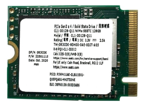 Ssd Estado Solido M.2 M2 Pcie Nvme 2230 128gb 128 Gb