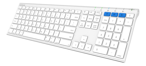 Teclado Arteck Conexión Bluetooth/blanco