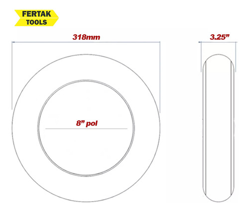 Kit Pneu Para Carrinho De Mão 3,25 X 8 + Câmera Ar - Fertak