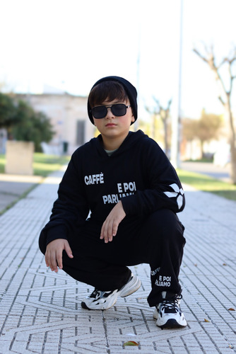 Conjunto Buzo Pantalón En Darlon Para Niños Y Niñas Caffe