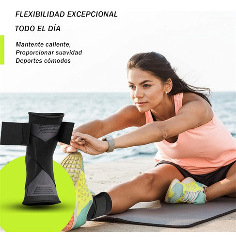 1 Par De Tobilleras De Compresion Ajustable Transpirable