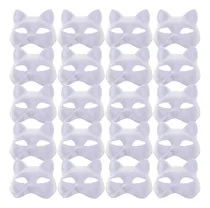 Comprar Máscaras De Gato Sin Pintar Máscaras De Papel Blanco Diy 20