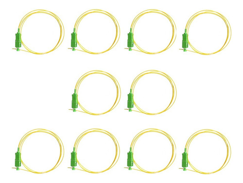 Kit 10 Pigtail Monomodo Fibra Óptica 1,5 Mts. Sc Apc - Iu