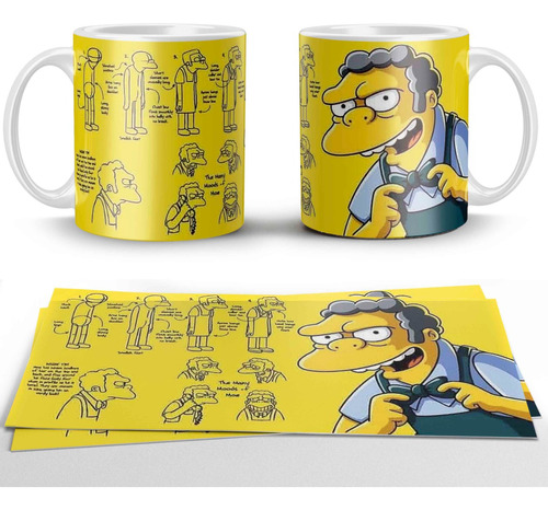 Tazon Los Simpsons Mod 001 + Caja Personalizada