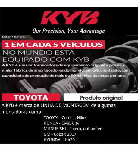 Amortecedor Dianteiro Esquerdo Kayaba Corolla 2015 A 2019