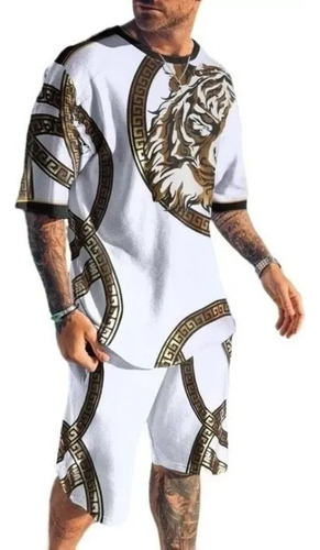 Conjunto De Pantalones De Playa Con Playera Estampada
