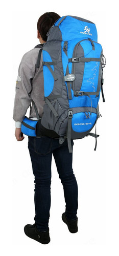 Mochila Trekking 80+5 Litros Impermeable Mochilas Camping