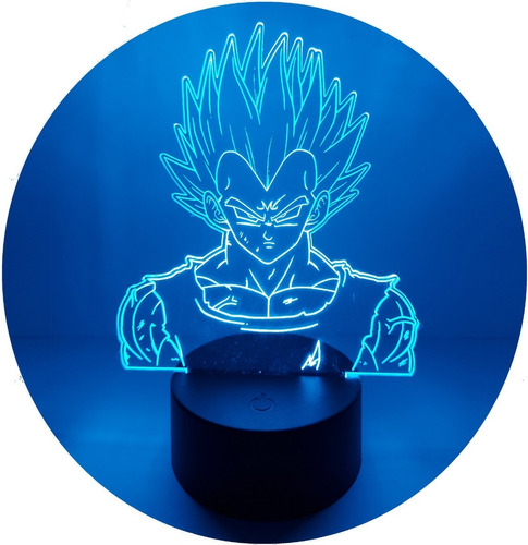 Lámpara Led Vegeta Majin Vegeta Dragon Ball Luz Decoración