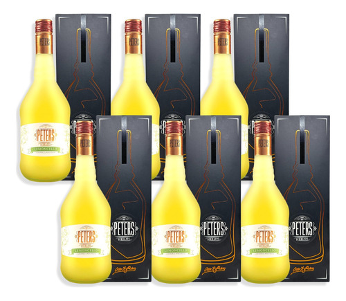 Licor Peters Lemoncello 700ml C/estuche Argentina Caja X6u