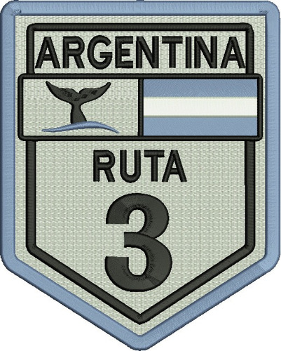 895 Ruta 3 Argentina Parche Bordado