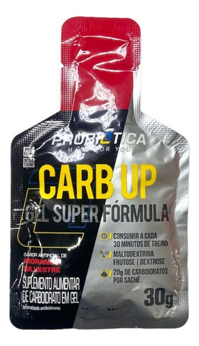 Carb Up Energy Gel Super Fórmula 30g - Morango Silvestre Morango