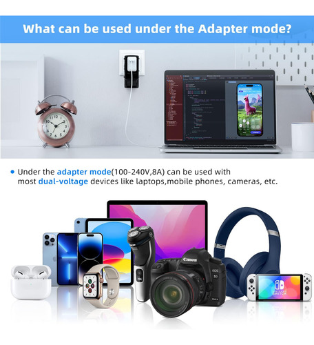 Adaptador De Viaje Con Convertidor De Voltaje Funpro Step Do