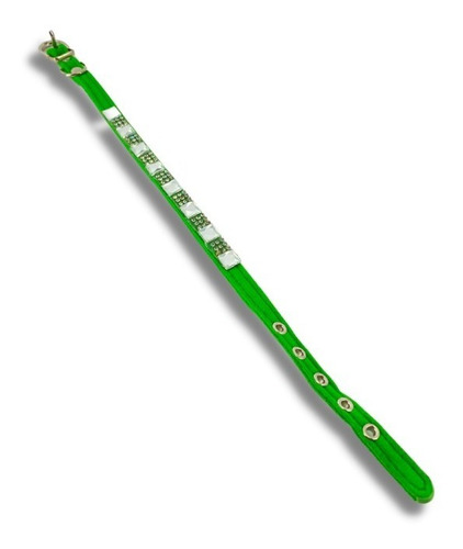 Imagen 2 de 5 de Collar Cuero + Brillantes Para Mascotas Pequeñas