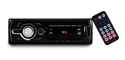 Radio De Auto De 12v 1 Din Bluetooth Usb Auxiliar + Control 