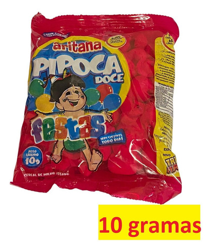 Fardo De Mini Pipoca Doce Com 100 Un De 10gr Aritana Festas