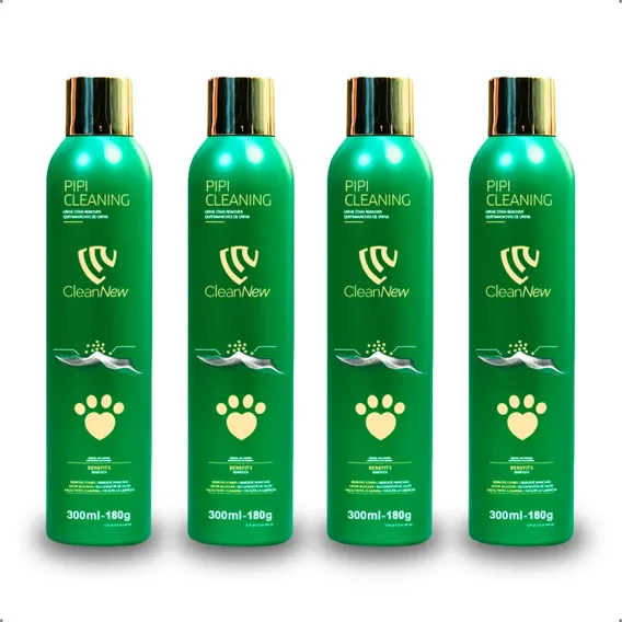 Kit 4 Pipi Cleaning Pet Tira Manchas E Impermeabilizante Cn