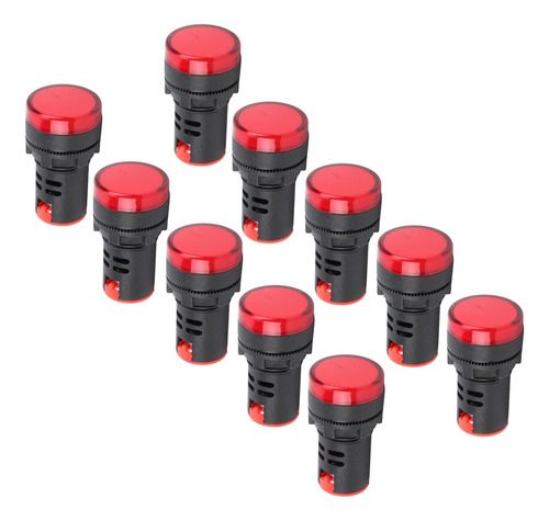 Lámpara Indicadora Led 10pcs Ad1622ds De Alto Brillo Rojo