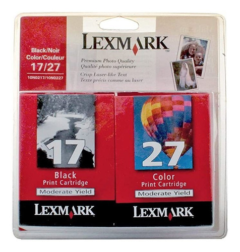 Lexmark Twin Pack # 17 Y # 27 Negro Color De Los Cartuchos D