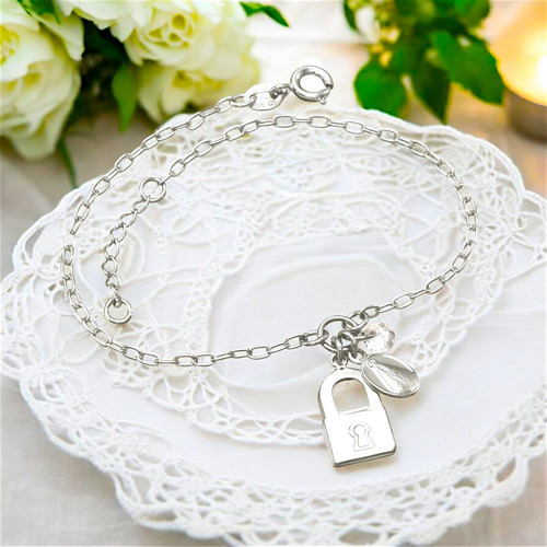Pulseira Cadeia Consagração Nossa Senhora Aparecida Prata