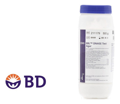 Agar Prueba Dnasa 500gr - Bbl Marca Bd De 500 Grs
