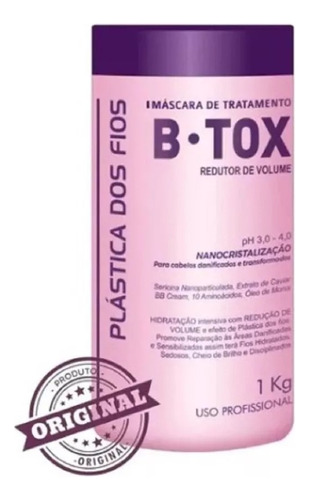 Btox Plastica Dos Fios Alisamento Capilar 1k