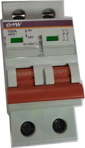 Imagen 1 de 1 de Seccionador Bipolar 100a 400vca Baw