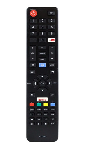 Imagen 4 de 9 de Control Remoto Jvc Fanco Atvio Rc320 Smart Tv Netflix
