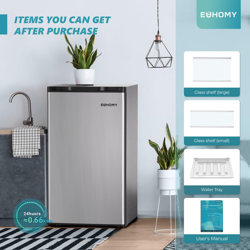 Mini Refrigerador 3.2 Pies Cúbicos Con Congelador Compacto