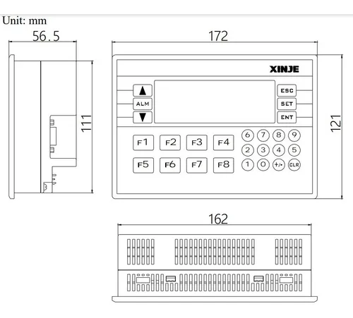 Plc Xinje Xp1-18r 24vdc 10 In 8 Out Rele Rs485 Hdmi Teclado