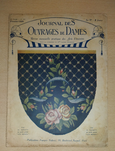 Journal Des Ouvrages De Dames N°443 Fevrier 1925 Francés