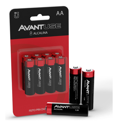 Kit 8 Pilhas Alcalina Pequena Aa 2a 1.5v Cod 408020015 Avant