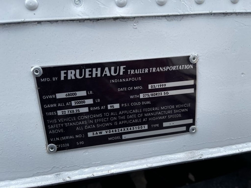 Imagen 5 de 12 de Caja Seca 48 Pies Freuhauf 1999 Suspensión De Muelles